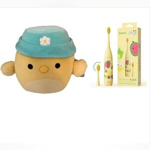 Squishmallow stuffed Animal & ORDO Sonic Kids Battery Toothbrush - New With Tags